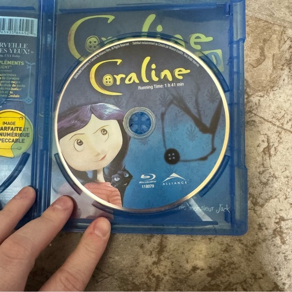 Coraline Movie 3D Blue Ray DVD Animation Tim Burton Film Collectable Movie Kids - Picture 10 of 12